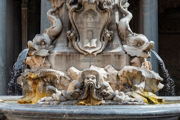 Italy-Rome Piazza della Rotunda-Fontana del Pantheon-1575